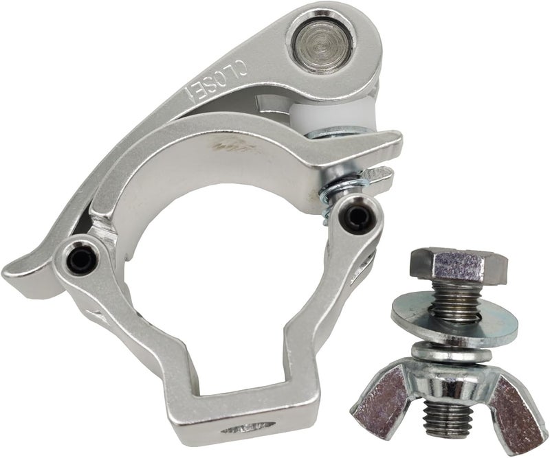 Douzime 2 Pcs 1.49-1.57 inch Lighting Truss Clamp Stage Light Clamps Heavy Duty 220 Lbs for DJ Lighting Par Lights Spot Lights Silver - Image 5